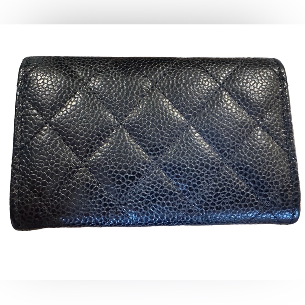 🎉2xHP ‼️CHANEL Flap Card Case- gold HW Black caviar EUC - Picture 2 of 13